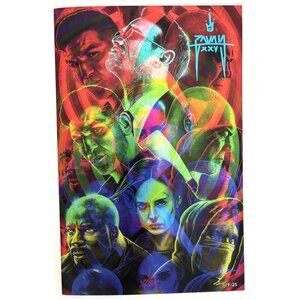 Fame: Charlie Cox&Defenders  Ltd 25. Glitter Foil. Signed By Martin Zavala NM+